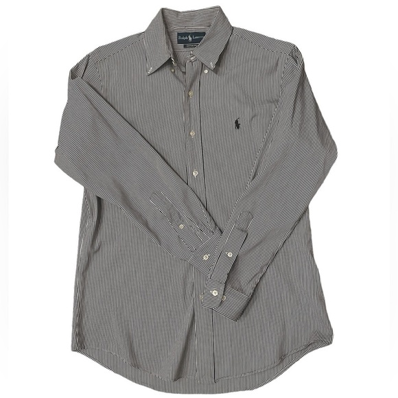 RALPH LAUREN | Striped Custom Fit Shirt | Size 15.5 Neck - Picture 8 of 10